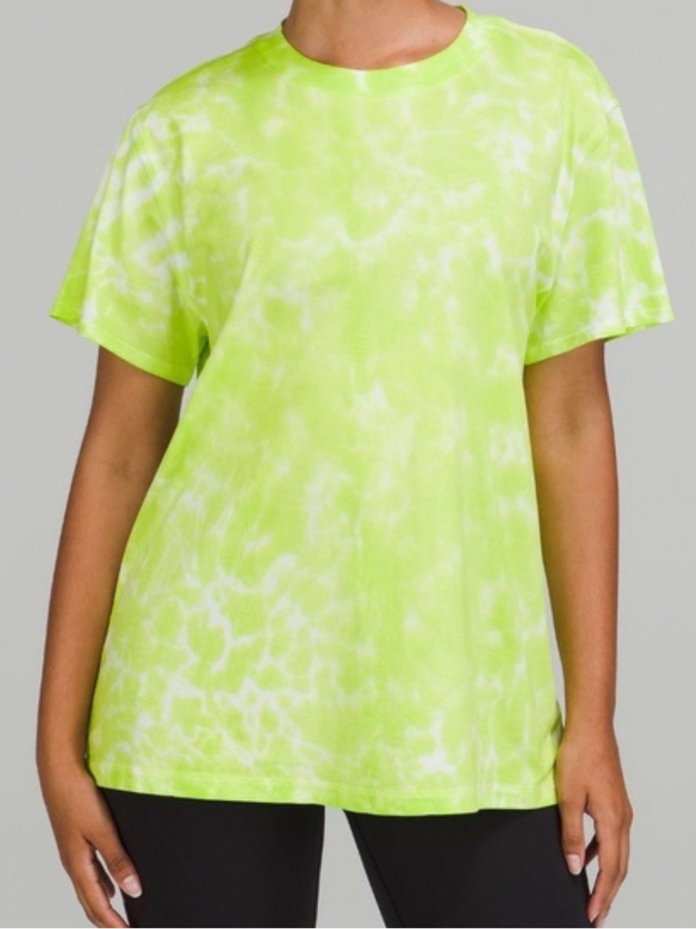 (#37) Lululemon All Yours Tie Dye T-Shirt Marmoleado Eccentric Lime (10 estm)
